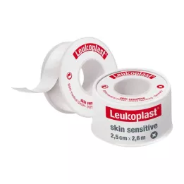 LEUKOPLAST Skin Sensitive 2,5 cm x 2,6 cm suojakotelolla, 1 kpl
