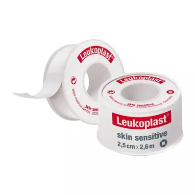 LEUKOPLAST Skin Sensitive 2,5 cm x 2,6 cm suojakotelolla, 1 kpl