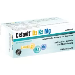 CEFAVIT D3 K2 Mg 2000 I.U. kovat kapselit, 100 kpl