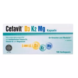 CEFAVIT D3 K2 Mg 2000 I.U. kovat kapselit, 100 kpl