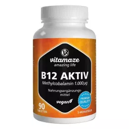 B12 AKTIV 1000 µg vegaaniset tabletit, 90 kpl