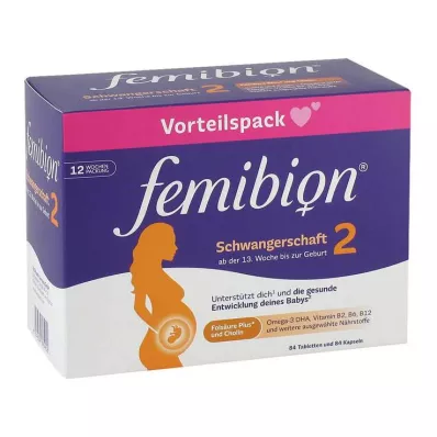 FEMIBION 2 raskausajan yhdistelmäpakkaus, 2X84 kpl