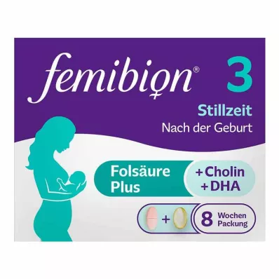 Femibion 3 imetys 8 viikon pakkaus, jossa 56 tablettia ja 56 kapselia, 2x56 kpl Femibion 3 imetys 8 viikon pakkaus, jossa 56 tablettia ja 56 kapselia, 2x56 kpl