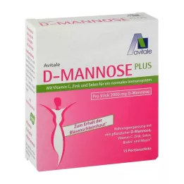 D-MANNOSE PLUS 2000 mg Vit. ja kivennäisaineita sisältävät tikut, 15X2.47 g