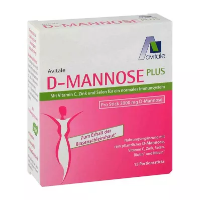 D-Mannose Plus 2000 mg tikkuja, 15X2,47 g