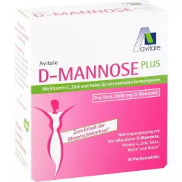D-MANNOSE PLUS 2000 mg vitamiini- ja kivennäisainepuikot, 30X2.47 g