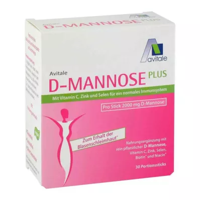 D-Mannose Plus 2000 mg tikkuja, 30X2,47 g