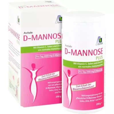 D-MANNOSE PLUS 2000 mg vitamiini- ja kivennäisainejauhetta, 250 g