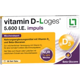 VITAMIN D-LOGES 5.600 I.E. impulssi viikkovarasto KTA, 30 kpl