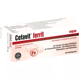 CEFAVIT kovia ferriittikapseleita, 60 kpl