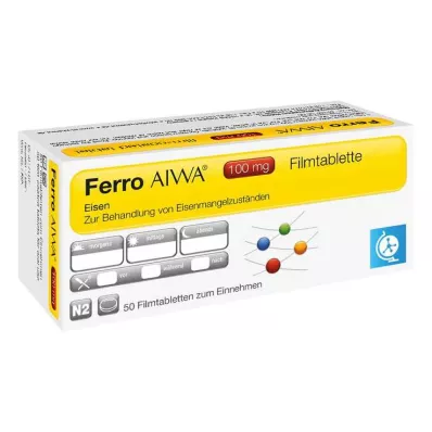FERRO AIWA 100 mg kalvopäällysteiset tabletit, 50 kpl FERRO AIWA 100 mg kalvopäällysteiset tabletit, 50 kpl
