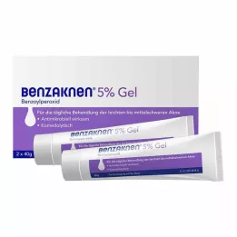 BENZAKNEN 5-prosenttinen geeli, 2X40 g