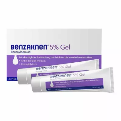 BENZAKNEN 5-prosenttinen geeli, 2X40 g