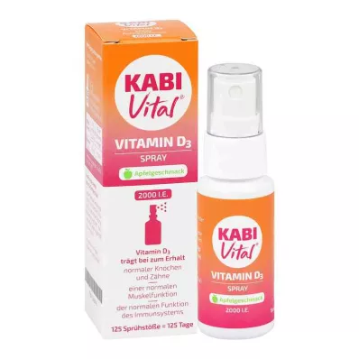 KABIVITAL 2 000 I.U. D3-suihke omenan makuinen, 25 ml KABIVITAL 2 000 I.U. D3-suihke omenan makuinen, 25 ml