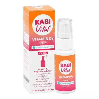 KABIVITAL 2 000 I.U. D3-suihke, piparminttu, 25 ml KABIVITAL 2 000 I.U. D3-suihke, piparminttu, 25 ml