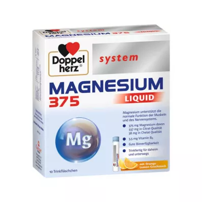 DOPPELHERZ Magnesium 375 Liquid system Trinkamp., 30 kpl