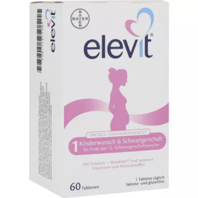 ELEVIT 1 Hedelmällisyys &amp; Raskaus tabletit, 1X60 St