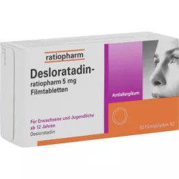 DESLORATADIN-ratiopharm 5 mg kalvopäällysteiset tabletit, 50 kpl