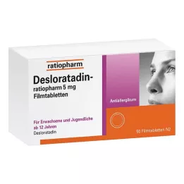 DESLORATADIN-ratiopharm 5 mg kalvopäällysteiset tabletit, 50 kpl