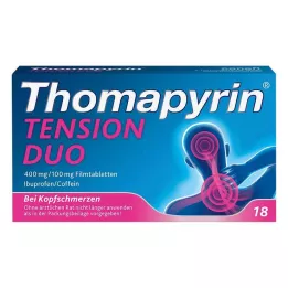 THOMAPYRIN TENSION DUO 400 mg/100 mg kalvopäällysteiset tabletit, 18 kpl