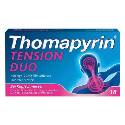 THOMAPYRIN TENSION DUO 400 mg/100 mg kalvopäällysteiset tabletit, 18 kpl