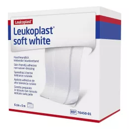 LEUKOPLAST pehmeä valkoinen kipsi 6 cm x5 m rulla, 1 kpl