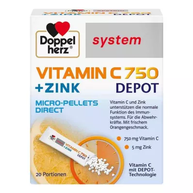 Doppelherz Vitamin C 750 Depot system pelletit, 20 kpl