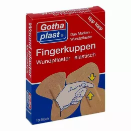 GOTHAPLAST Elastinen sormenpään haavalaastari, 2 kokoa, 10 kpl