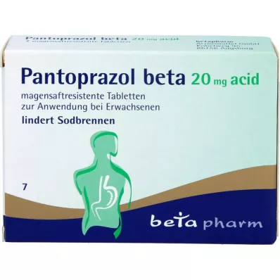 PANTOPRAZOL beeta 20 mg happo enterotabletit, 7 kpl