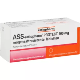 ASS-ratiopharm PROTECT 100 mg enteropäällysteiset tabletit, 50 kpl