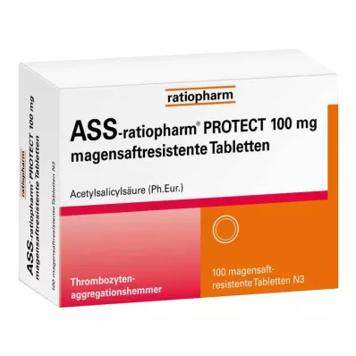 ASS-ratiopharm PROTECT 100 mg enteropäällysteiset tabletit, 100 kpl