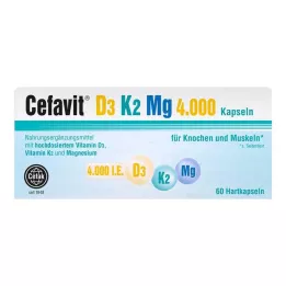 CEFAVIT D3 K2 Mg 4000 I.U. kovat kapselit, 60 kpl