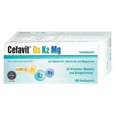 CEFAVIT D3 K2 Mg 4,000 I.U. kovat kapselit, 100 kpl