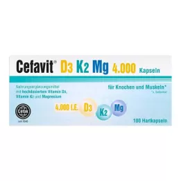 CEFAVIT D3 K2 Mg 4,000 I.U. kovat kapselit, 100 kpl