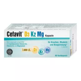 CEFAVIT D3 K2 Mg 7000 I.U. kovat kapselit, 60 kpl