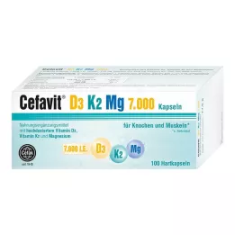 CEFAVIT D3 K2 Mg 7000 I.U. kovat kapselit, 100 kpl