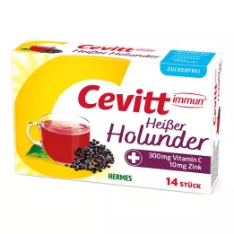 CEVITT immune hot elderberry sokerittomat rakeet, 14 kpl