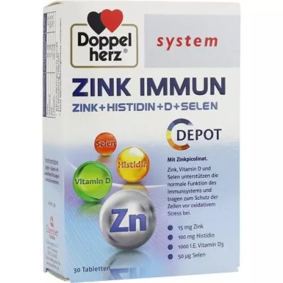 DOPPELHERZ Sinkki Immune Depot System -tabletit, 30 kapselia