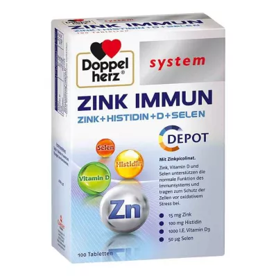 Doppelherz Zinc Immun Depot -järjestelmän tabletit, 100 kpl