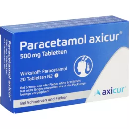 PARACETAMOL axicur 500 mg tabletit, 20 kpl