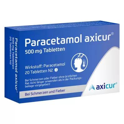 Paracetamol axicur® 500 mg tabletit, 20 kpl Paracetamol axicur® 500 mg tabletit, 20 kpl