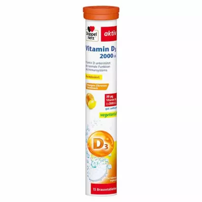 Doppelherz Vitamin D3 2000 IU poretabletit, 15 kpl