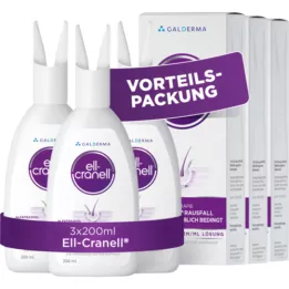 ELL-CRANELL 250 mikrogrammaa/ml liuos päähän annostelua varten, 3 x 200 ml