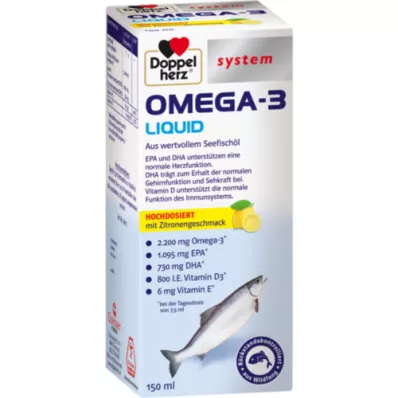 DOPPELHERZ Omega-3 nestemäinen järjestelmä, 150 ml