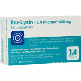 IBU-LYSIN 1A Pharma 400 mg kalvopäällysteisiä tabletteja, 20 kapselia