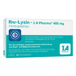 IBU-LYSIN 1A Pharma 400 mg kalvopäällysteisiä tabletteja, 20 kapselia
