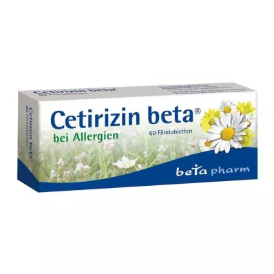 Cetirizine beta kalvopäällysteiset tabletit allergikoille, 60 kpl