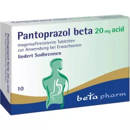 PANTOPRAZOL beeta 20 mg happo enterotabletit, 10 kpl