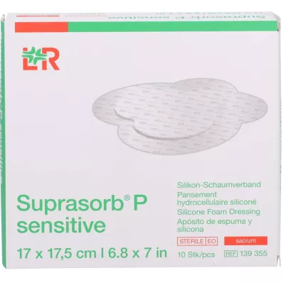 SUPRASORB P sensitive PU-Schaumv.sacr.bor.17x17,5, 10 kpl