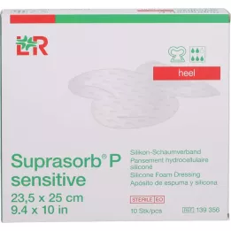 SUPRASORB P herkkä PU-Schaumv.heel bor.23,5x25, 10 kpl